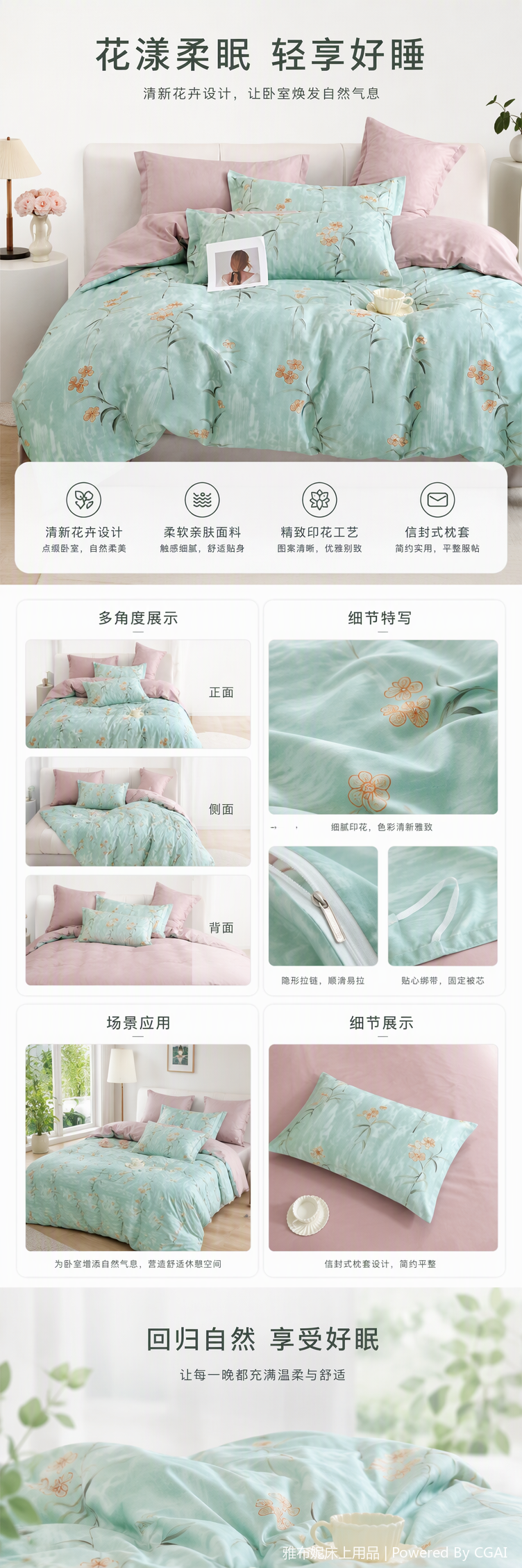 Home textile sets for export, simple and comfortable bedding, bed sheets, quilt covers, pillowcases, single and double bedding sets, essential four-piece sets for home bedrooms, factory direct sales and wholesale, cross-border best-selling four-piece sets of bedding pic 1