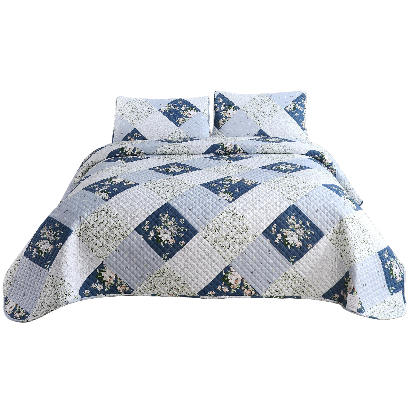 Шифоны из синего и белого цветов, сшитые из ткани и ткани Item Picture