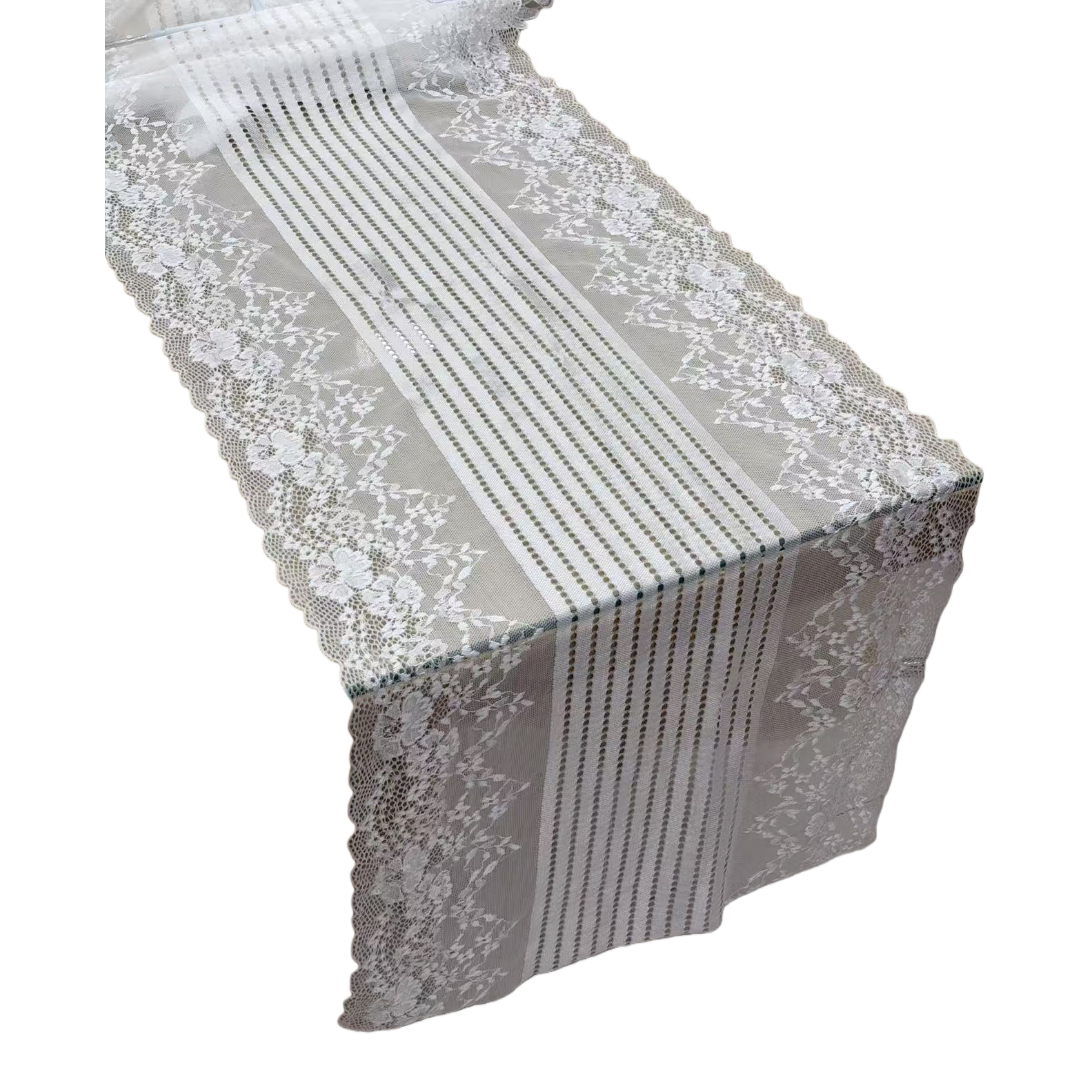 White lace table flag, custom home soft furnishings, ceramic tools, crystal chandelier decorations, simple and elegant living room and bedroom ornaments Item Picture