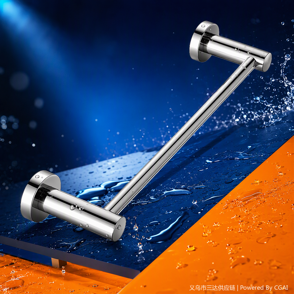 A combination of multiple kitchen and bathroom towel hanging ring rods and racks, simple and rust-proof kitchen and bathroom hardware accessories, practical and durable