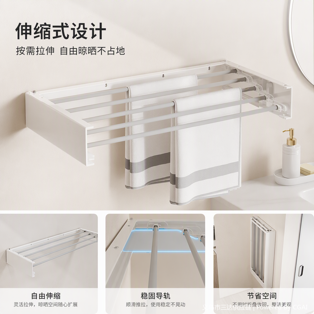 Stainless steel kitchen and bathroom towel rings, towel rods, towel racks, simple and modern bathroom hardware accessories and decorative products Item Picture