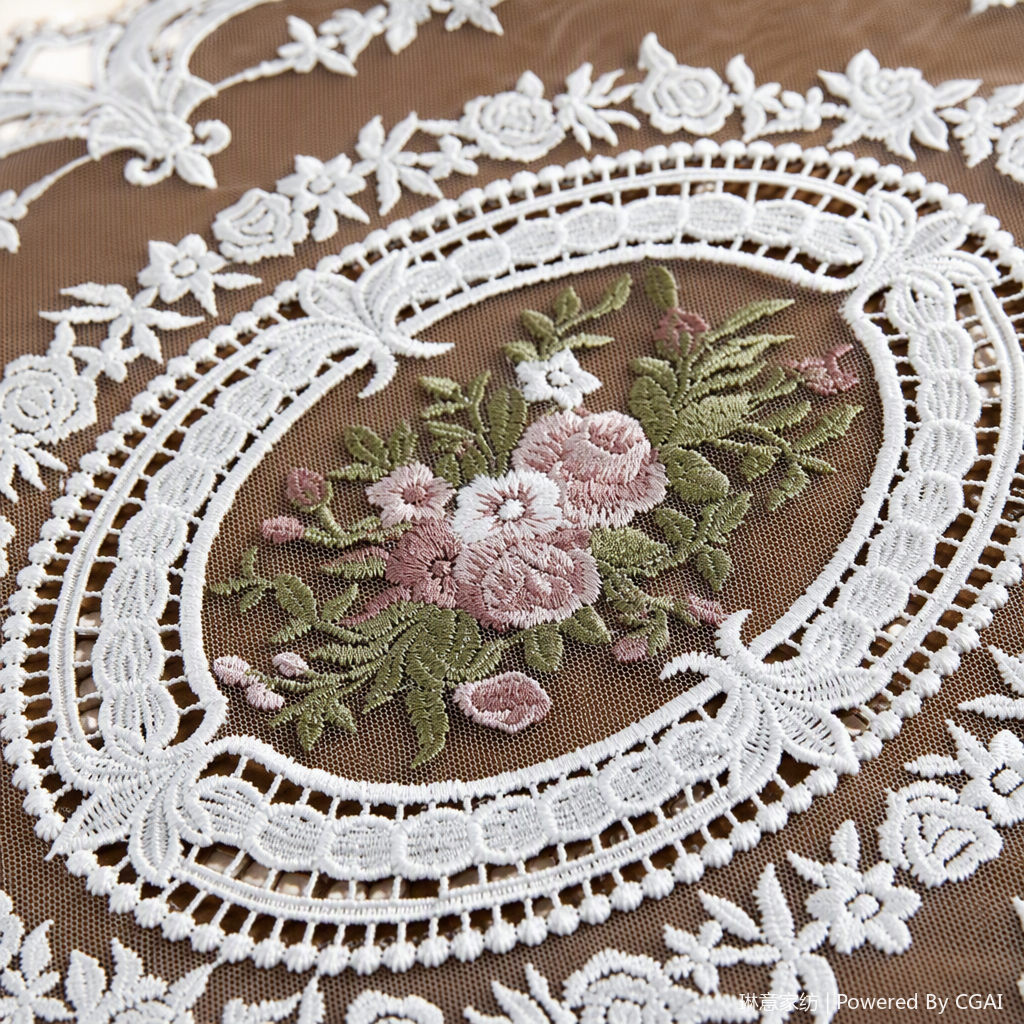 White lace embroidered lace silicone placemats, coffee shop table MATS, paper colored paper, decorative items 104232150 Application Scenario