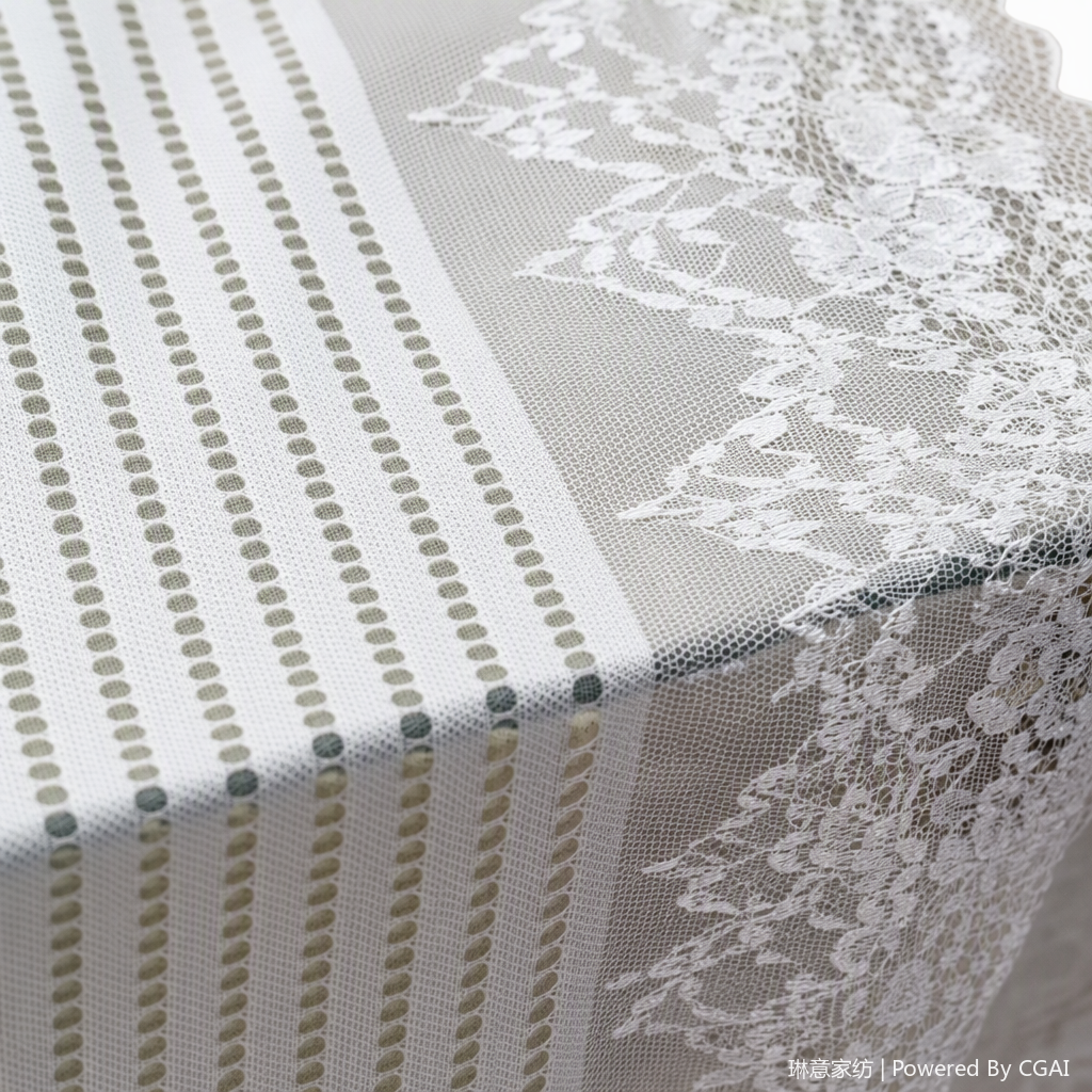 White lace table flag, custom home soft furnishings, ceramic tools, crystal chandelier decorations, simple and elegant living room and bedroom ornaments Application Scenario
