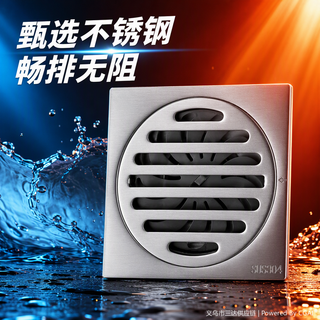 Anti-odor and anti-insect floor drains, kitchen and bathroom anti-odor floor drains, floor drainage hardware accessories, corrosion-resistant and durable Application Scenario