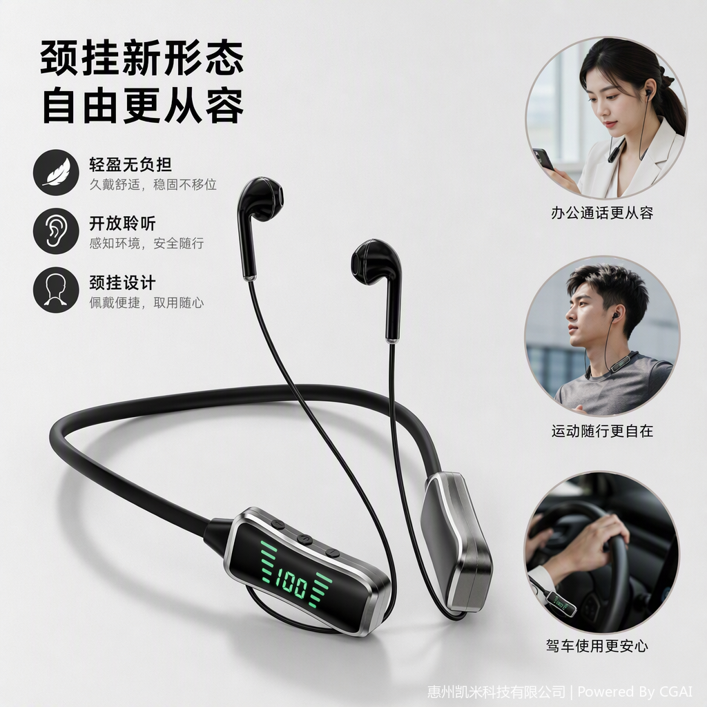 High-definition Bluetooth headphones, wireless in-ear, suitable for sports and commuting, computer and mobile phone accessories, Bluetooth headsets