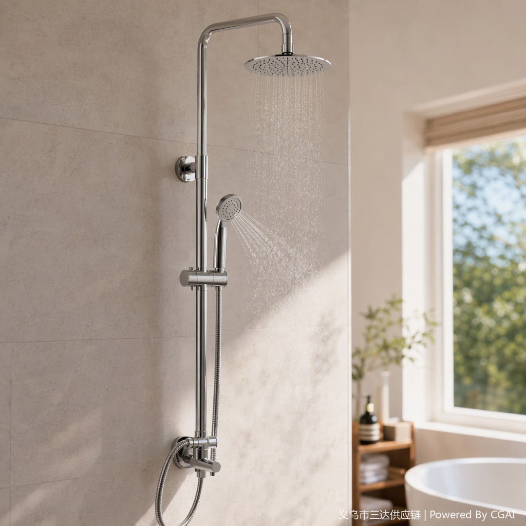 Multi-functional shower head set, all-copper nozzle, cold and hot water pipe accessories, bathroom and shower decoration products Item Picture