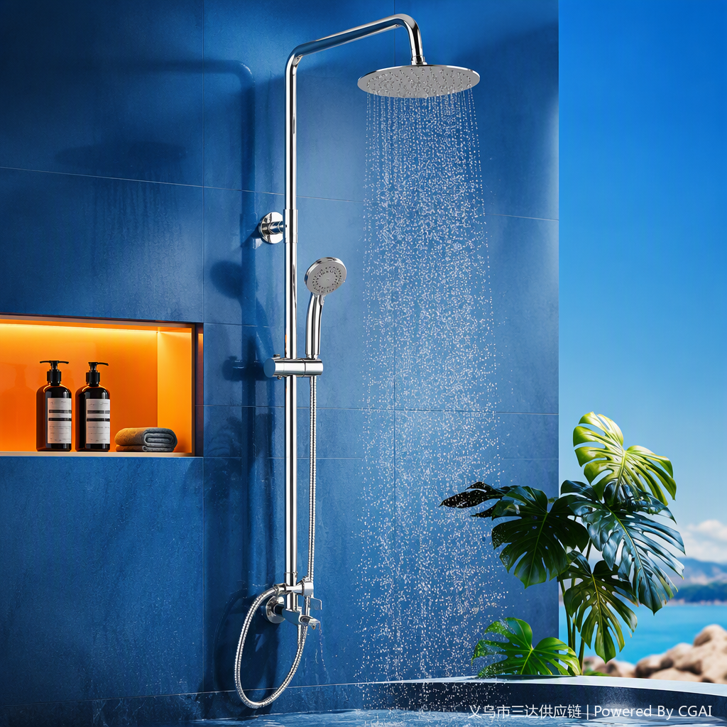 Multi-functional shower head set, all-copper nozzle, cold and hot water pipe accessories, bathroom and shower decoration products