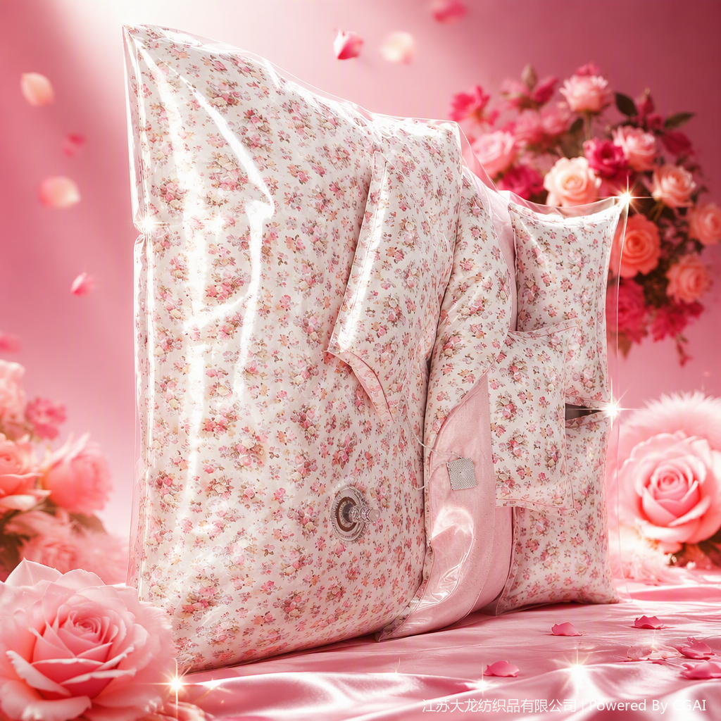 Pink floral pattern four-piece bedding set, soft and comfortable pure cotton bedding set, warm bedroom decoration, bed sheet, duvet cover and pillowcase combination pic 4