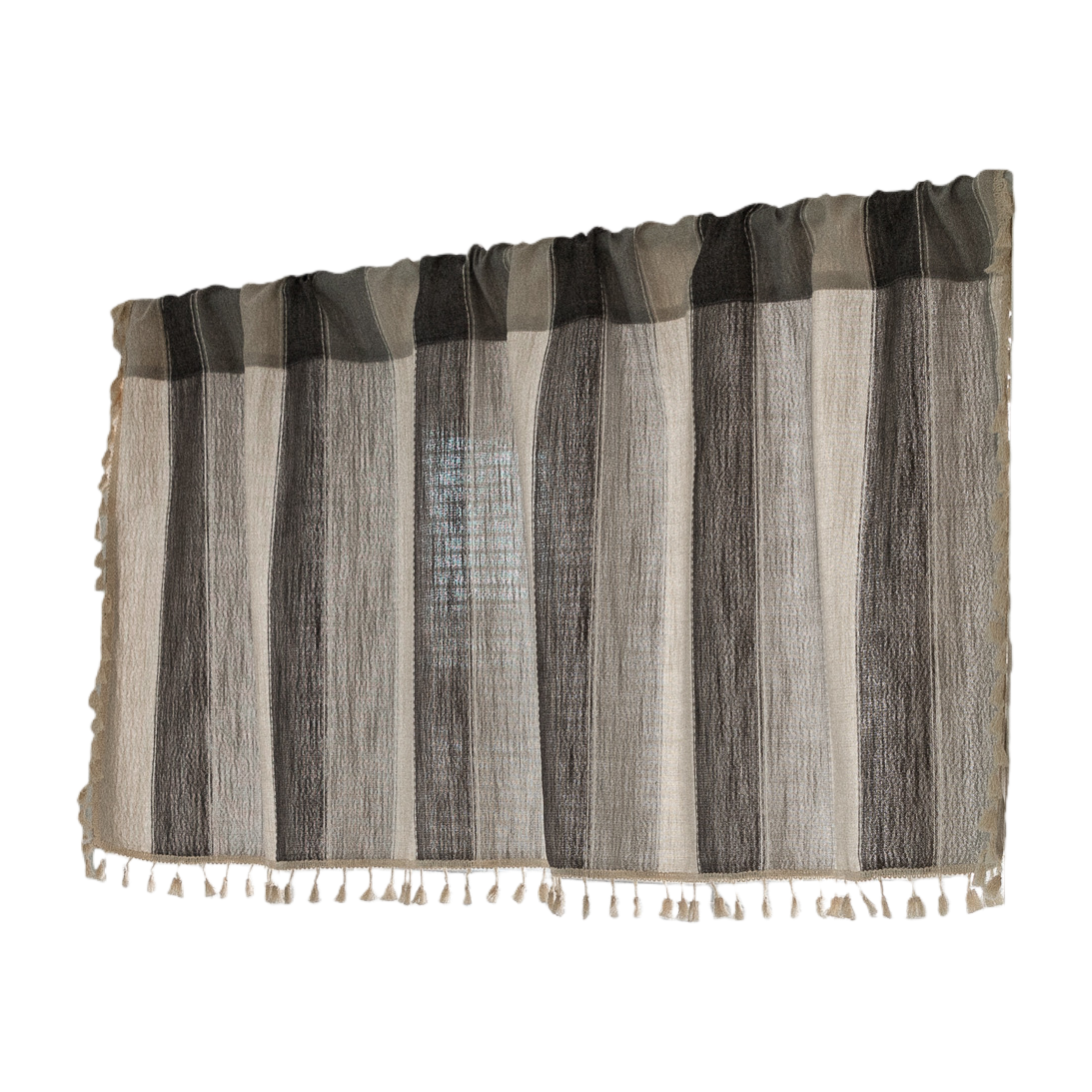 Striped tassel window curtains, mosquito-proof door curtains, magnetic screen window curtains, small curtains, window decoration, shielding, partitions, mosquito-proof and dust-proof Item Picture