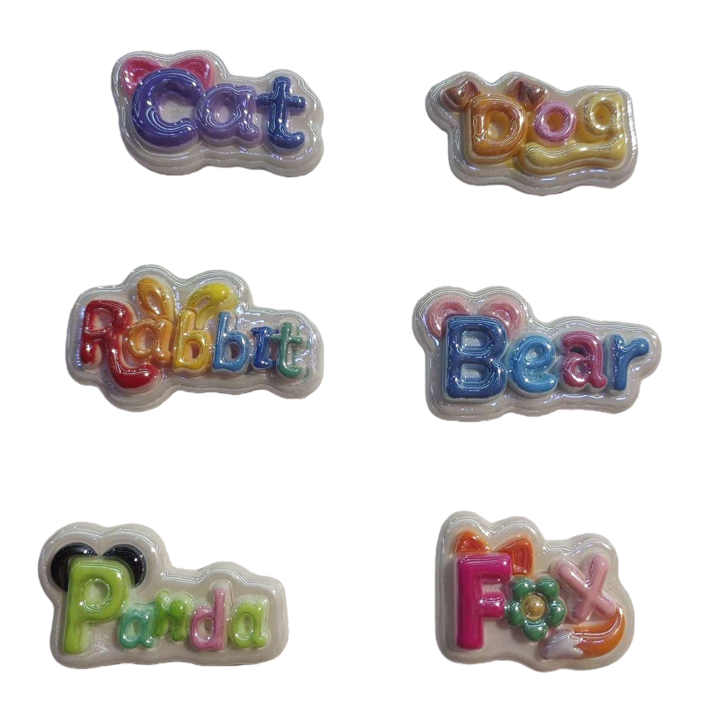Badu8 Degree Rose brand colorful three-dimensional letter animal-shaped magnetic card decoration creative gift Item Picture