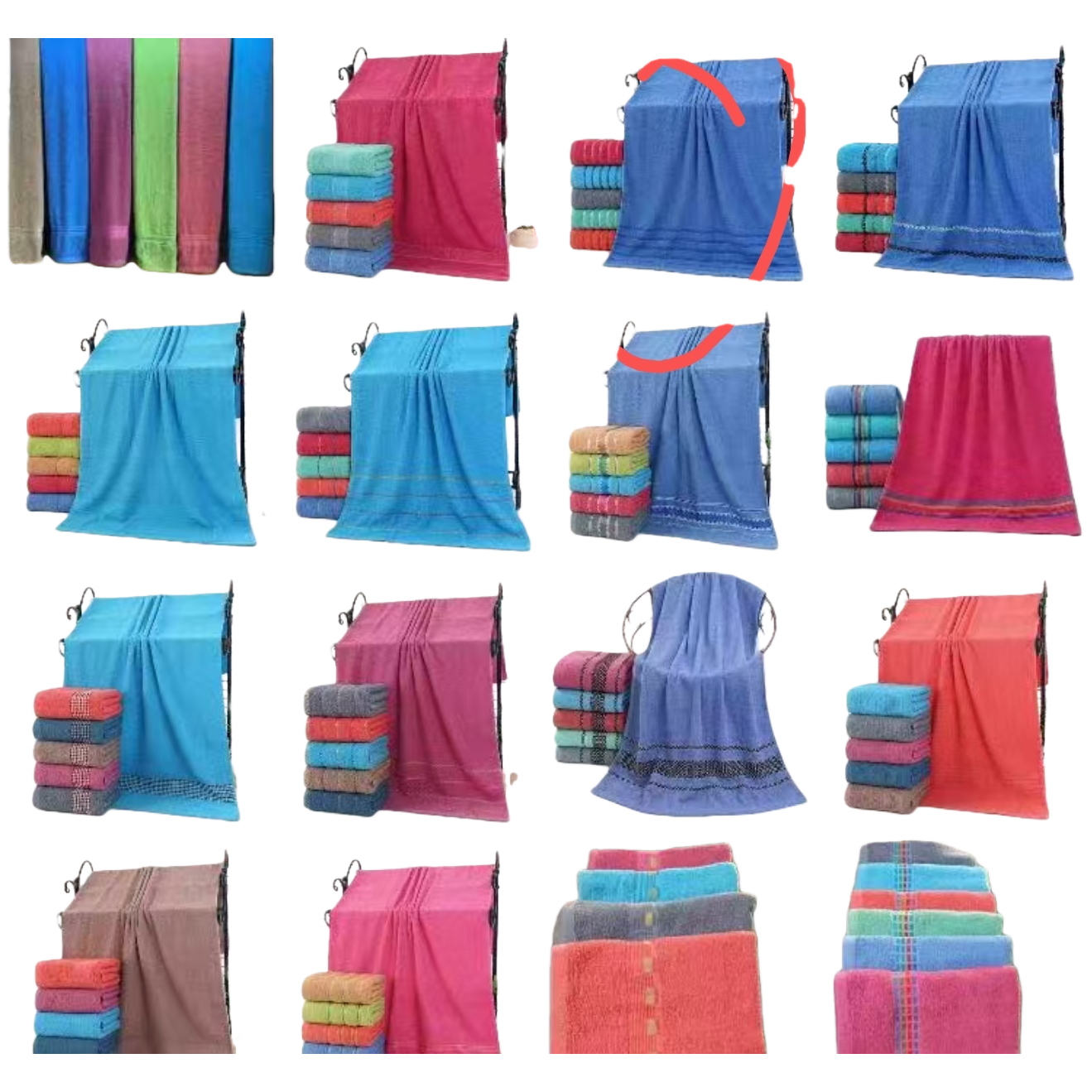 Suave y absorbente toalla azul toalla de baño para el hogar toalla facial de algodón secado rápido flexible multiusos color fresco Item Picture