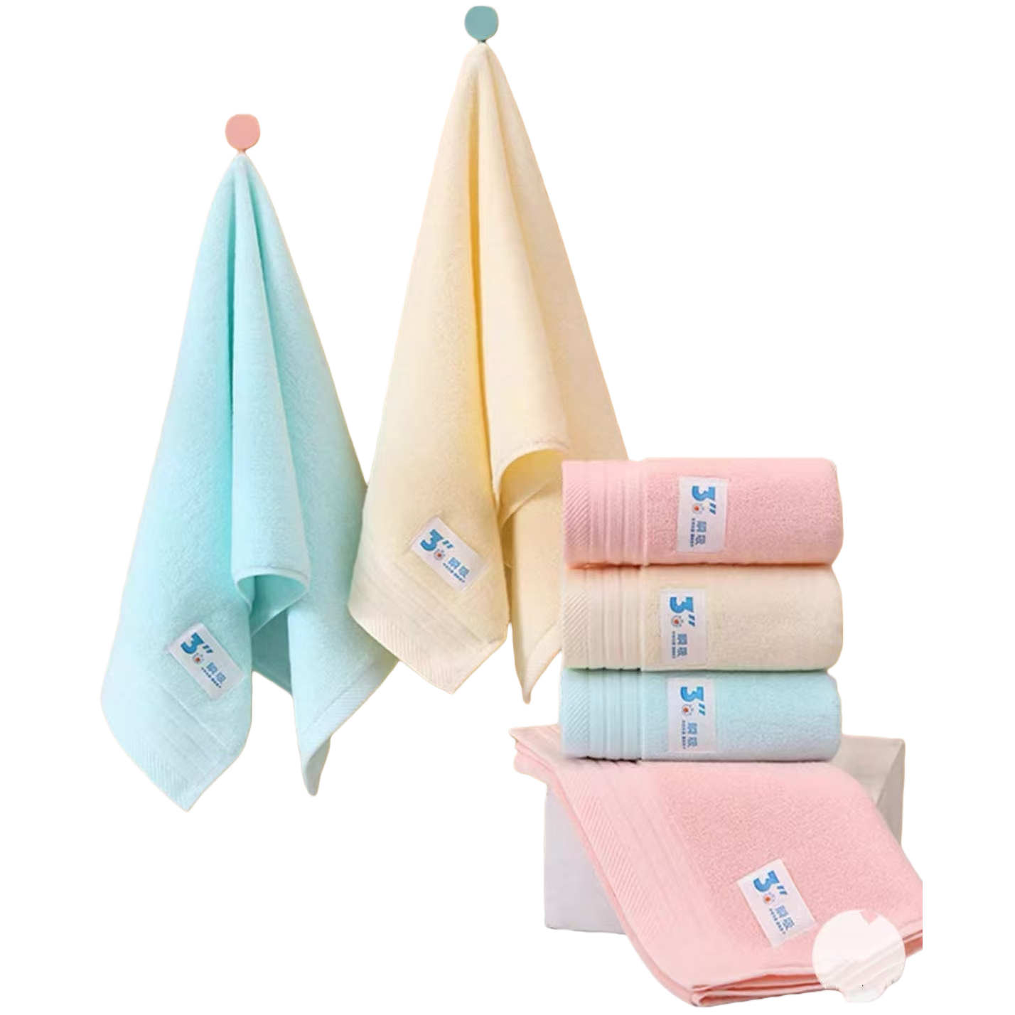 Toalla absorbente de color suave toalla de baño casera suave y cómoda multicolor opcional Item Picture
