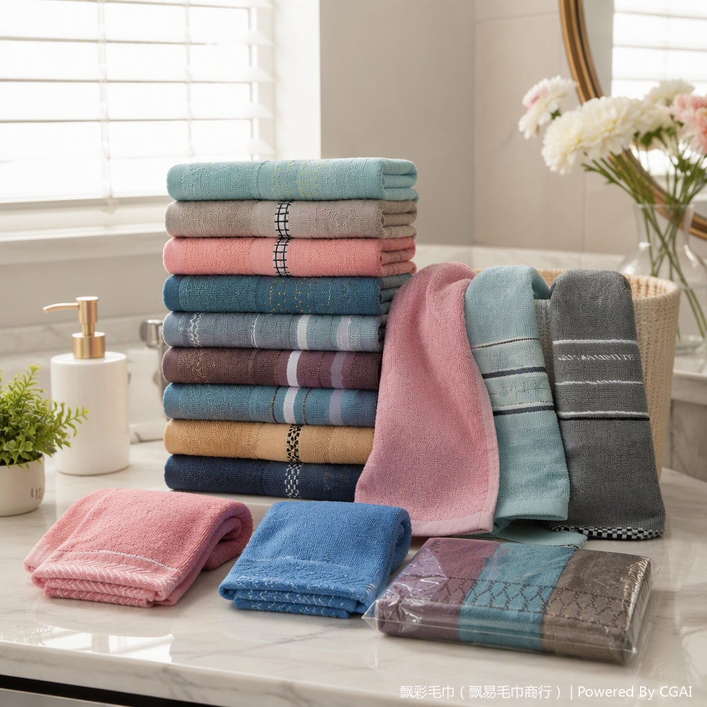 Toalla de rayas de colores absorbente suave toalla de baño para el hogar más de una opción alineada elegante y simple details Picture