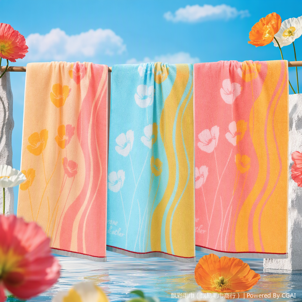 Color flotante 042 más diseños florales suave y absorbente toalla de baño familiar toalla de cara combinación Specification image