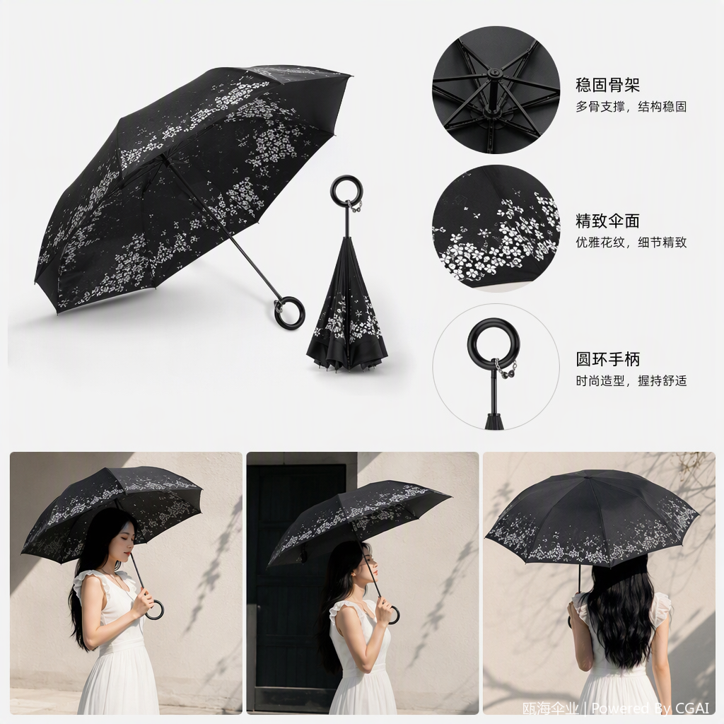 多功能创意伞具防风遮阳防雨便携实用家用户外雨伞遮阳伞防风伞产品图