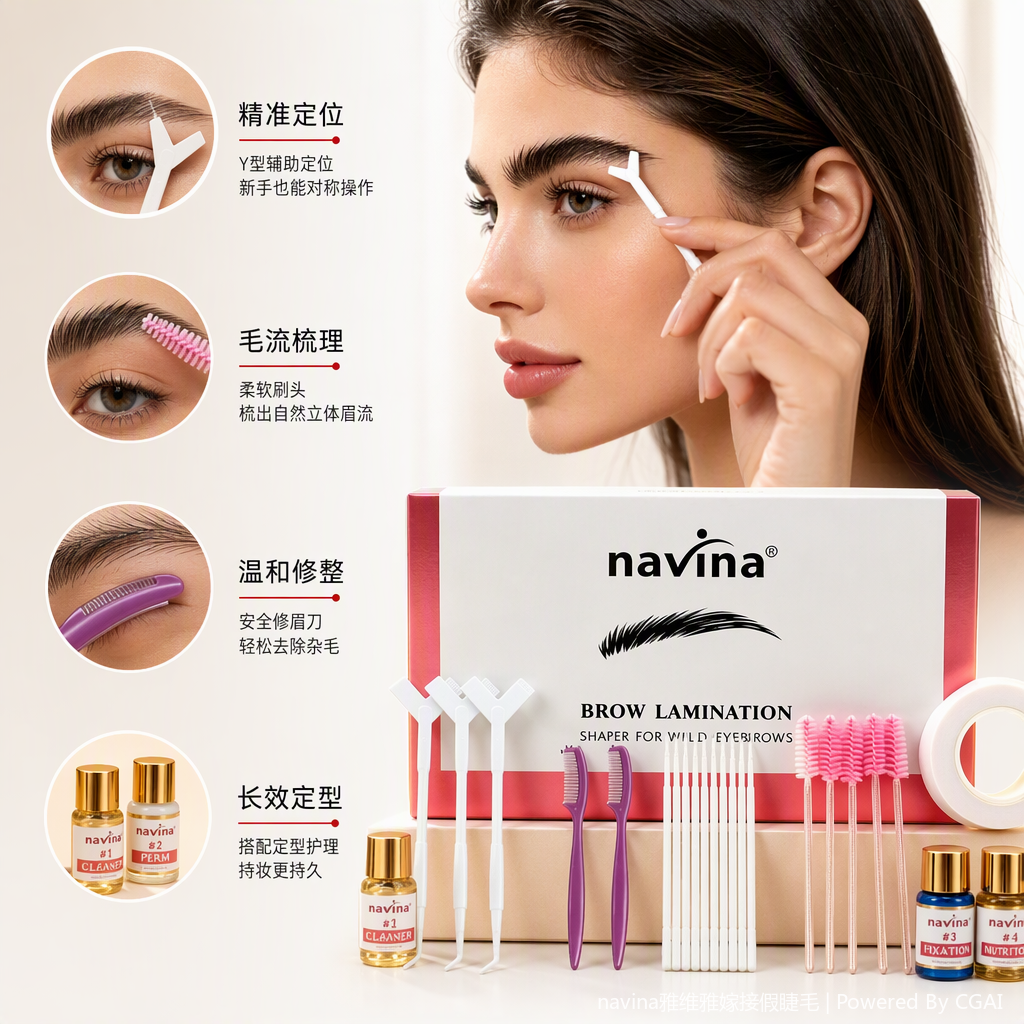 专业多功能眉型模板塑形卡修眉画眉辅助工具美妆必备产品图