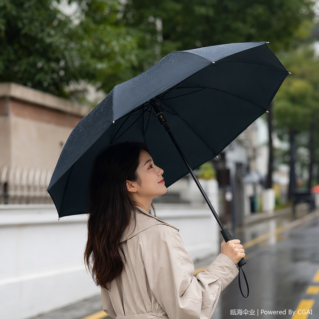防风防雨遮阳伞轻巧便携户外通用防晒雨具男女适用白底实物图