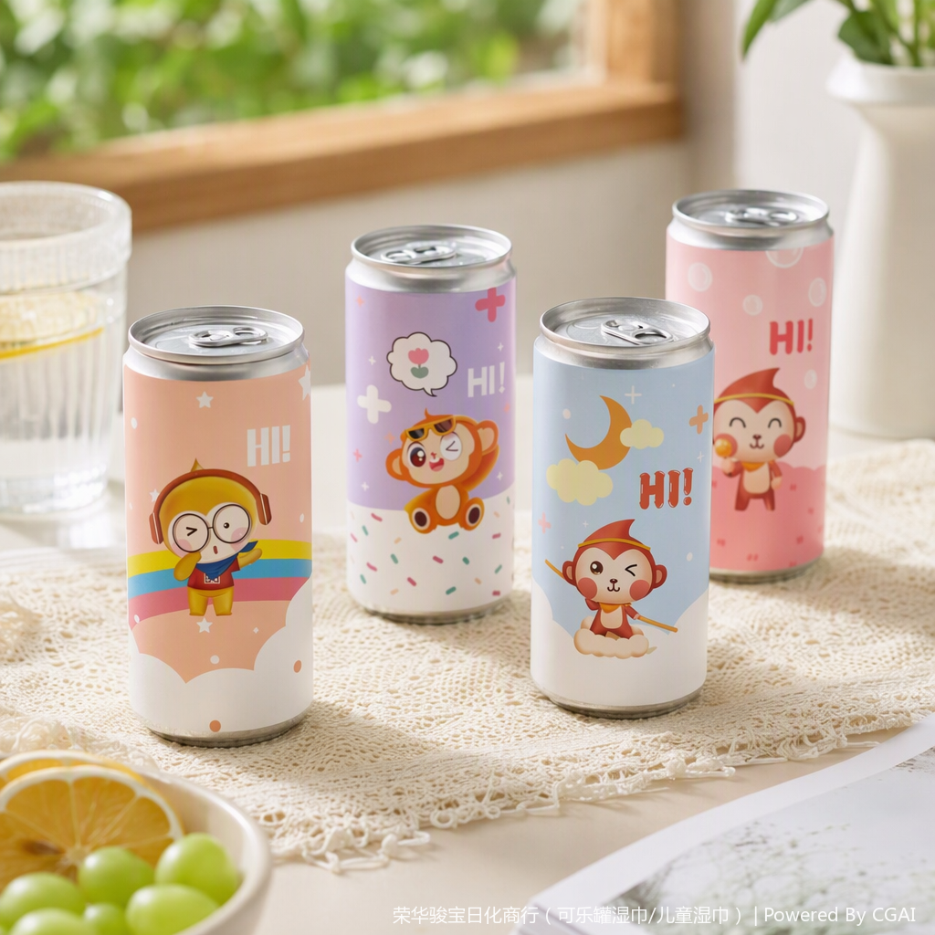 Little Monkey Wet Wipes Can portable cleaning wet wipes, sanitary napkins, special wet wipes and tissue paper sets Application Scenario