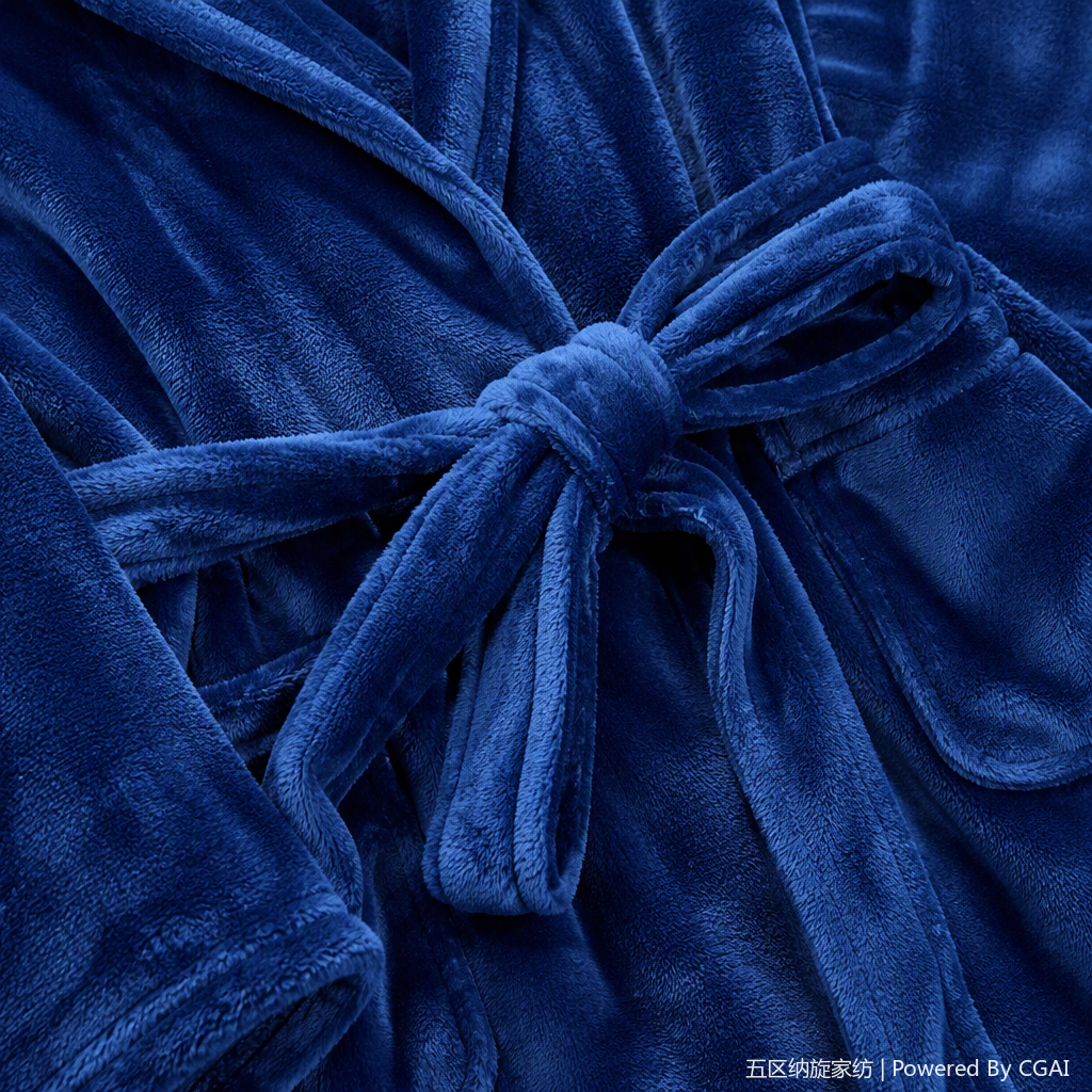 The deep blue suede bathrobe and moxibustion suit is warm and comfortable. It is suitable for both men and women and is soft and breathable Application Scenario