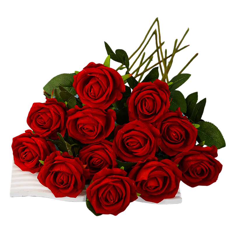 Office space simulation rose flower art decoration, cultural and creative garden ornaments, beautiful and durable green plant decorations Item Picture