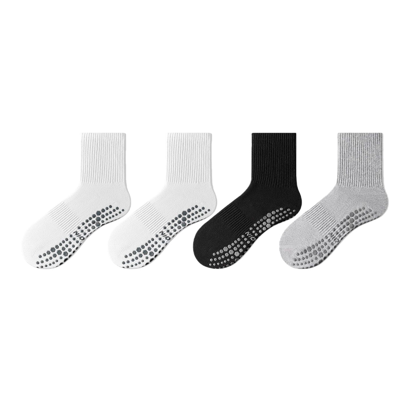 Classic solid-color casual sports socks for men and women, thin, breathable, comfortable and versatile, available in white, black and gray Item Picture