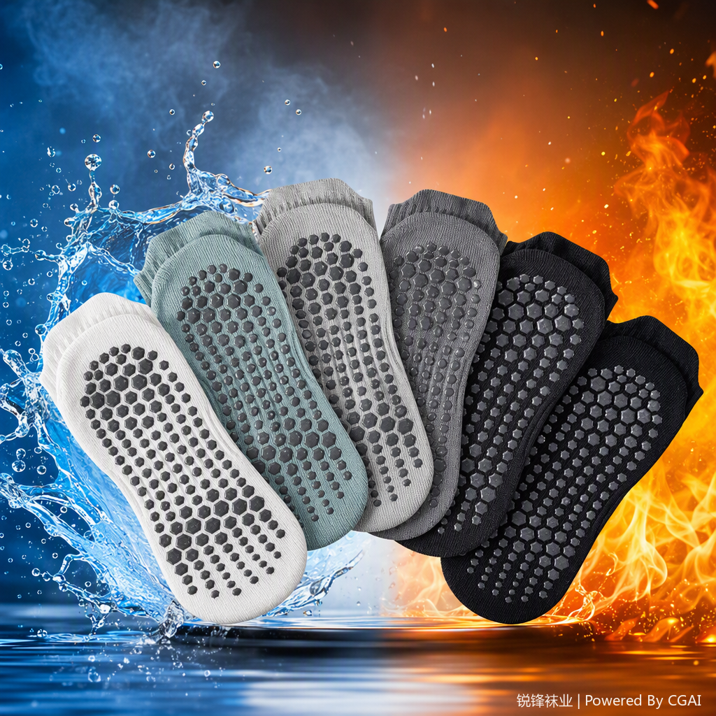 Six-color anti-slip yoga socks, comfortable, breathable, anti-slip bottom elastic sports socks, suitable for both men and women Specification image