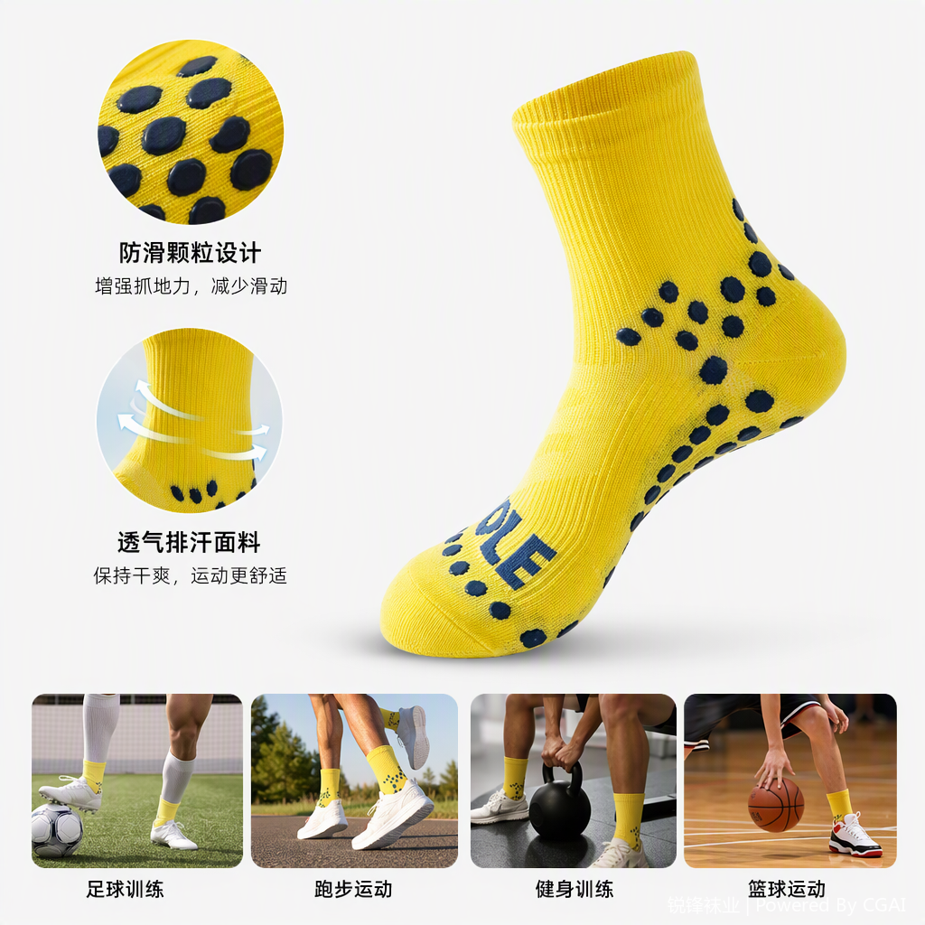 Colorful sports socks, comfortable and breathable, long-sleeved men's and women's casual running sports socks