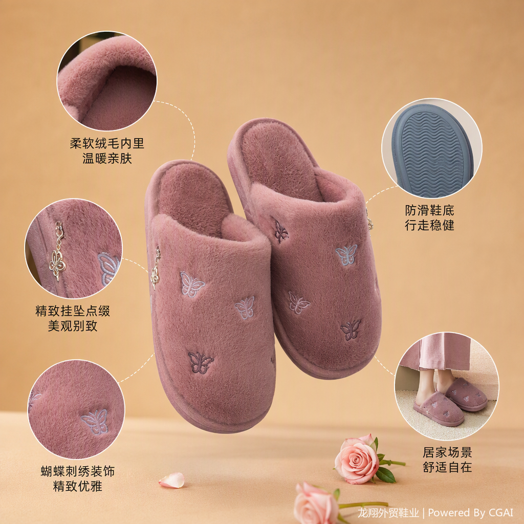 Comodidad y calor zapatillas de algodón zapatillas de felpa para el hogar zapatos para hombres y mujeres zapatillas casuales invierno esencial