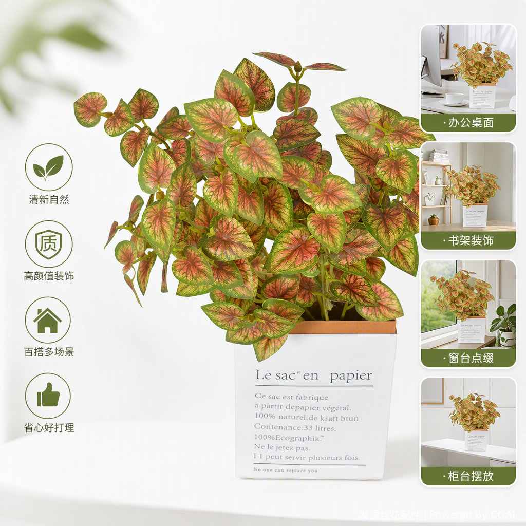 Succulent plant potted indoor green plants, mini bonsai, succulent combination care, simple decoration potted plants Specification image