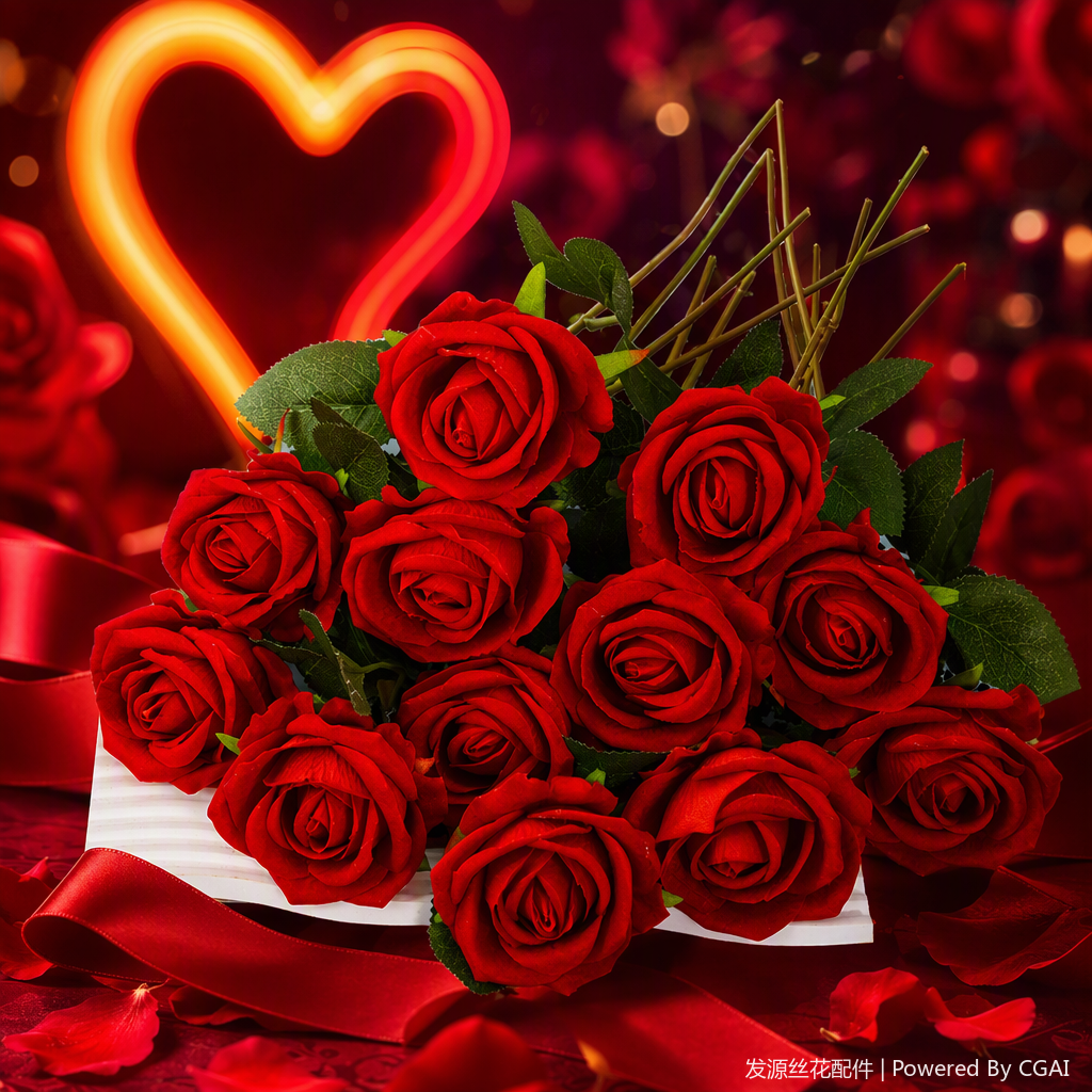 Office space simulation rose flower art decoration, cultural and creative garden ornaments, beautiful and durable green plant decorations Application Scenario