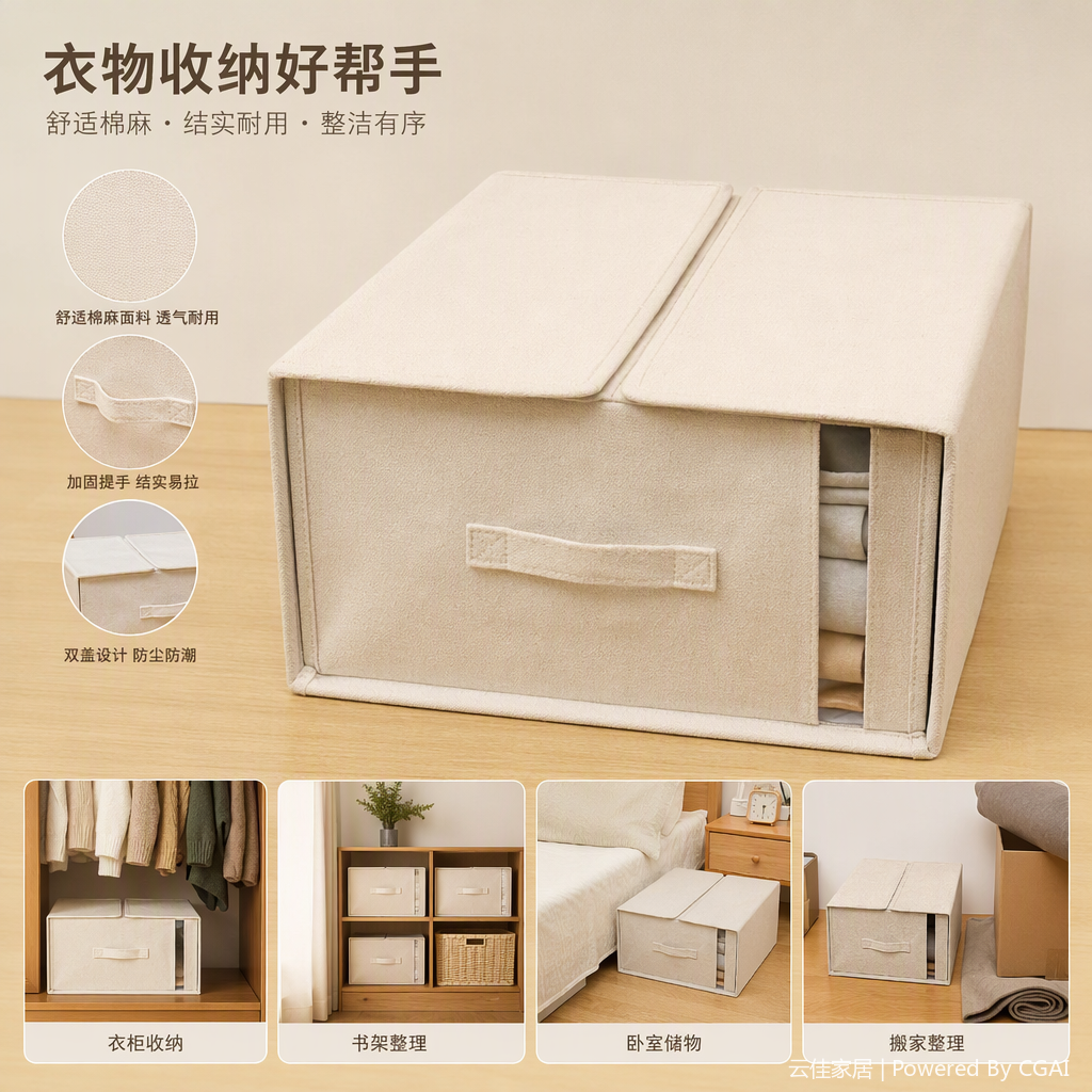 多功能办公收纳盒整理箱桌面文具收纳用品办公用品收纳箱整理盒子产品图