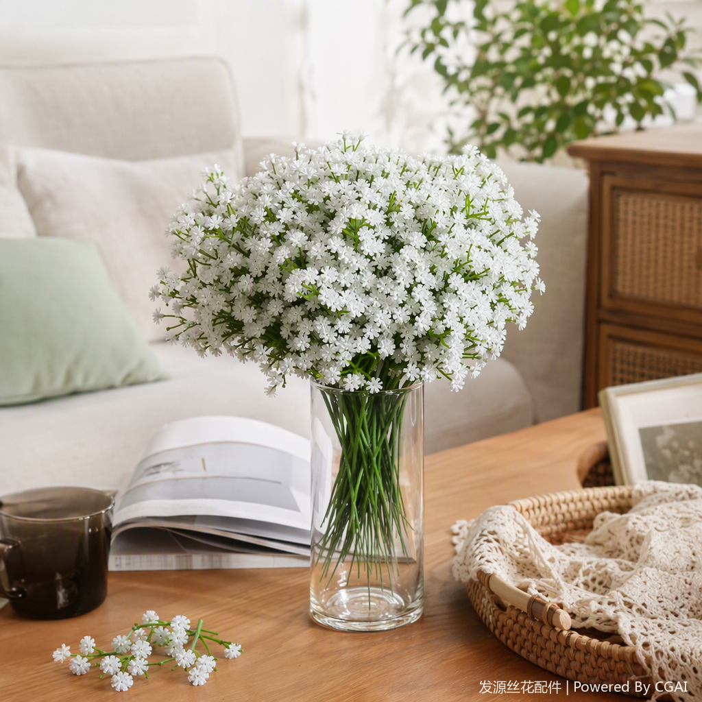 A variety of creative home decoration faux silk flower ornaments and beautiful interior decoration items Item Picture