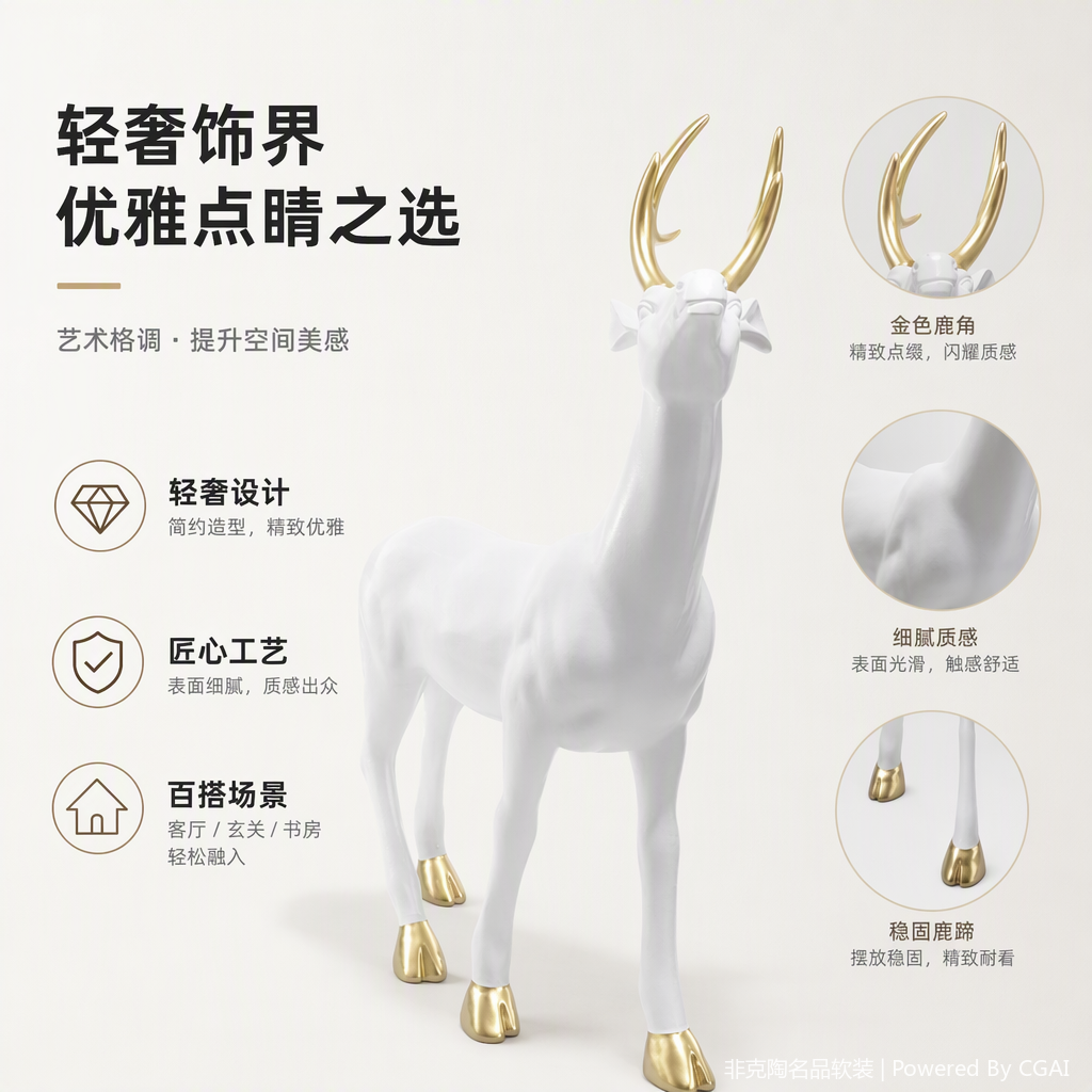 材质玻璃钢精美陶瓷工艺品手工制作创意礼品家居装饰收藏品艺术摆件