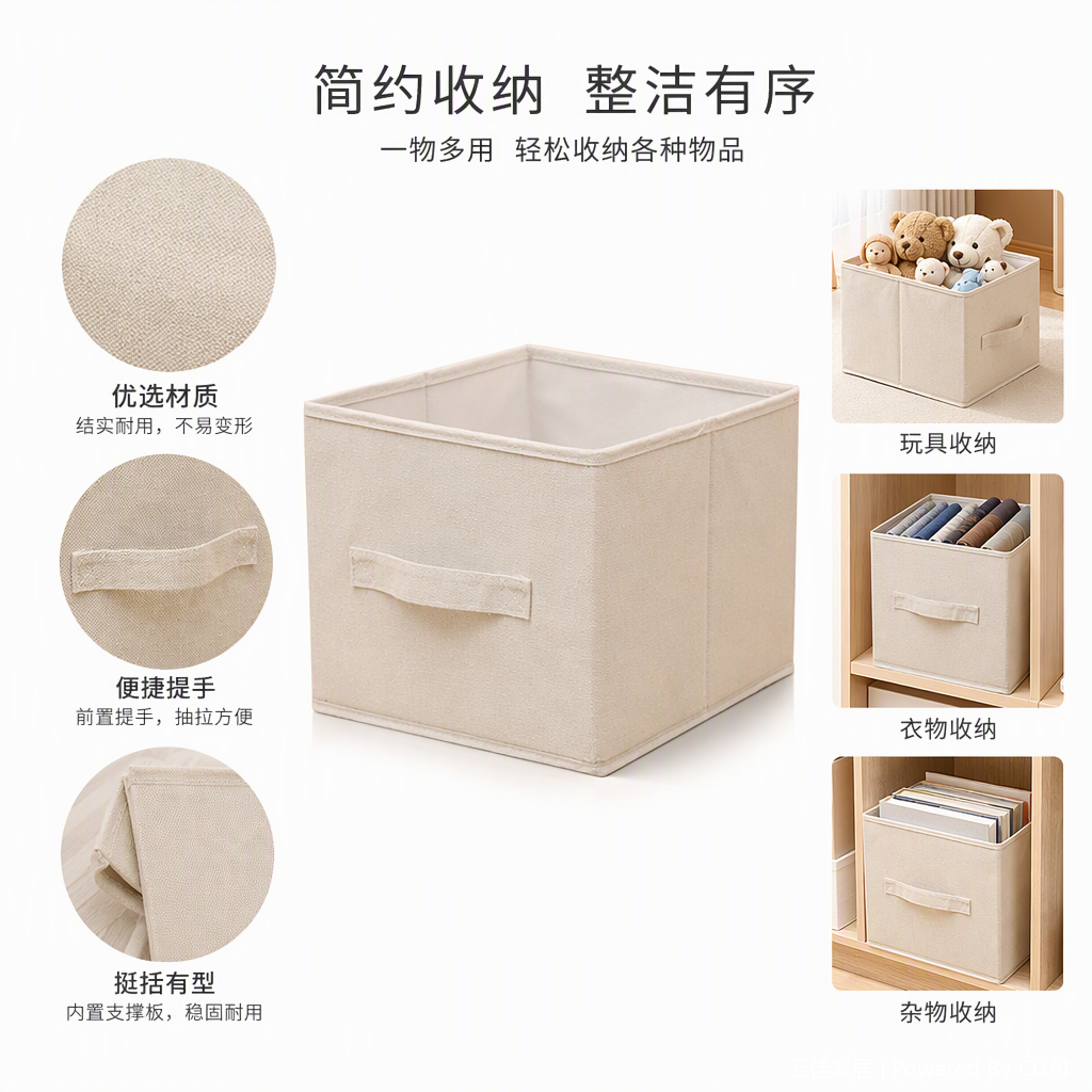 多功能收纳盒防尘整理箱家用储物盒收纳容器整理收纳用品收纳神器