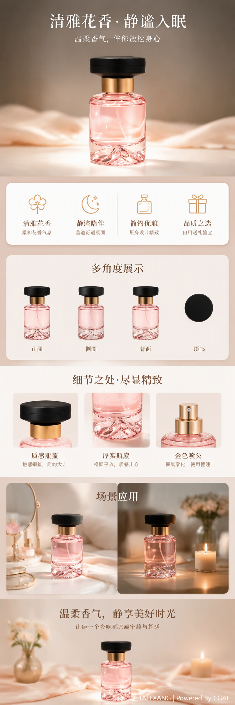 High-end car perfume, car aromatherapy perfume spray, long-lasting light fragrance, dual-use for both car and home aromatherapy products pic 1