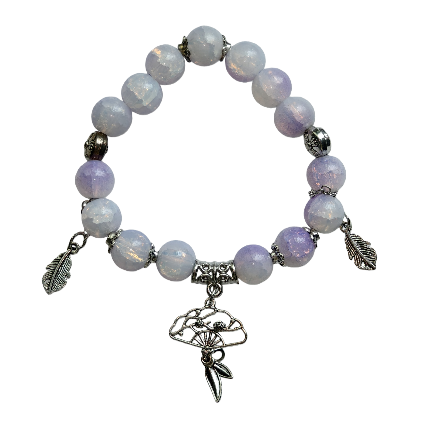 Moda lila leche blanco cuentas cadena pulsera simple 100 accesorios de moda de las niñas de la escuela pulsera accesorios Item Picture