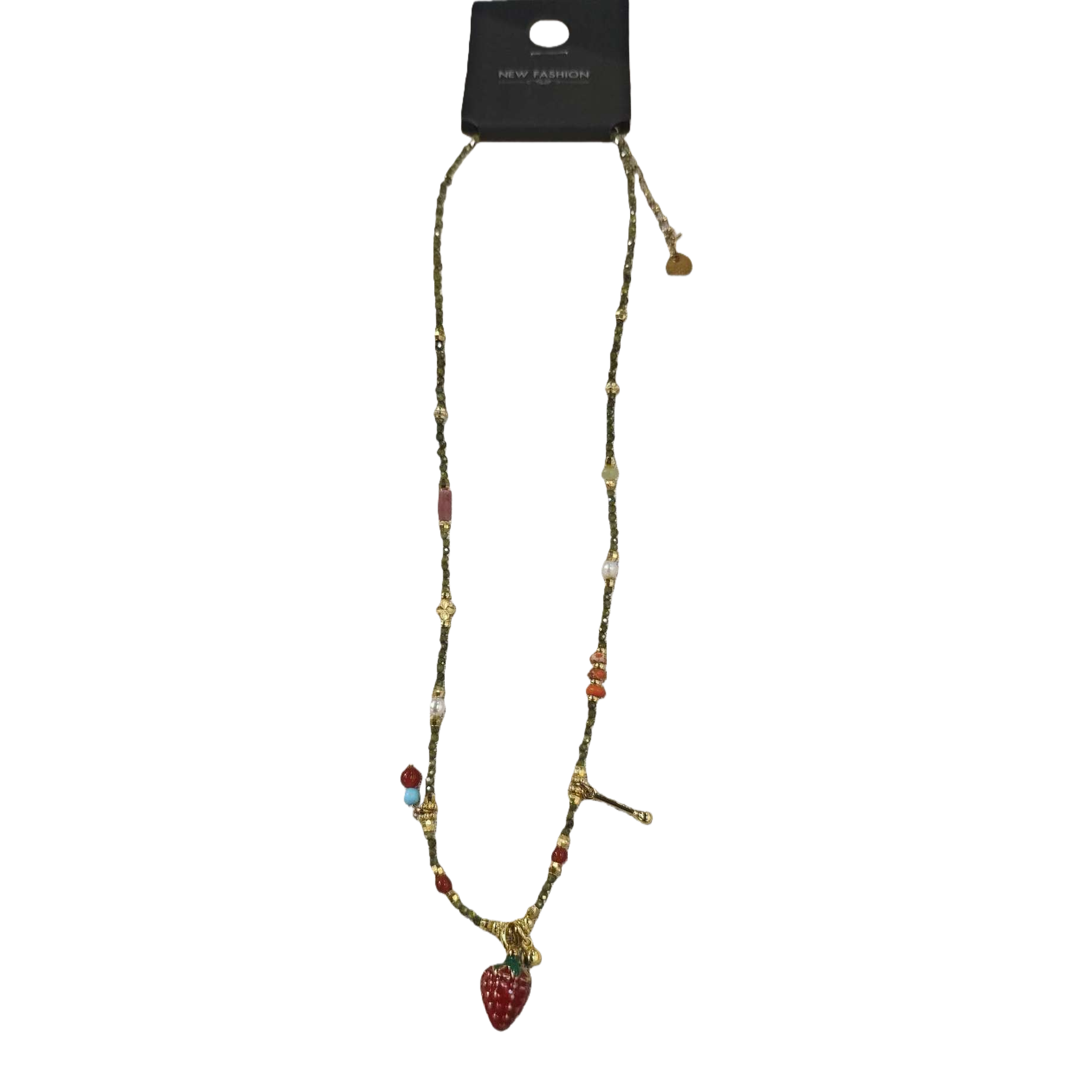 Sweet strawberry-shaped pendant necklace with influence, fashionable and simple, as a gift for girls, students and couples Application Scenario