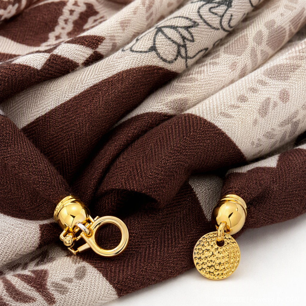 This elegant and retro floral checkered silk scarf is a versatile and fashionable new spring and summer collection, featuring a soft and lightweight design Application Scenario