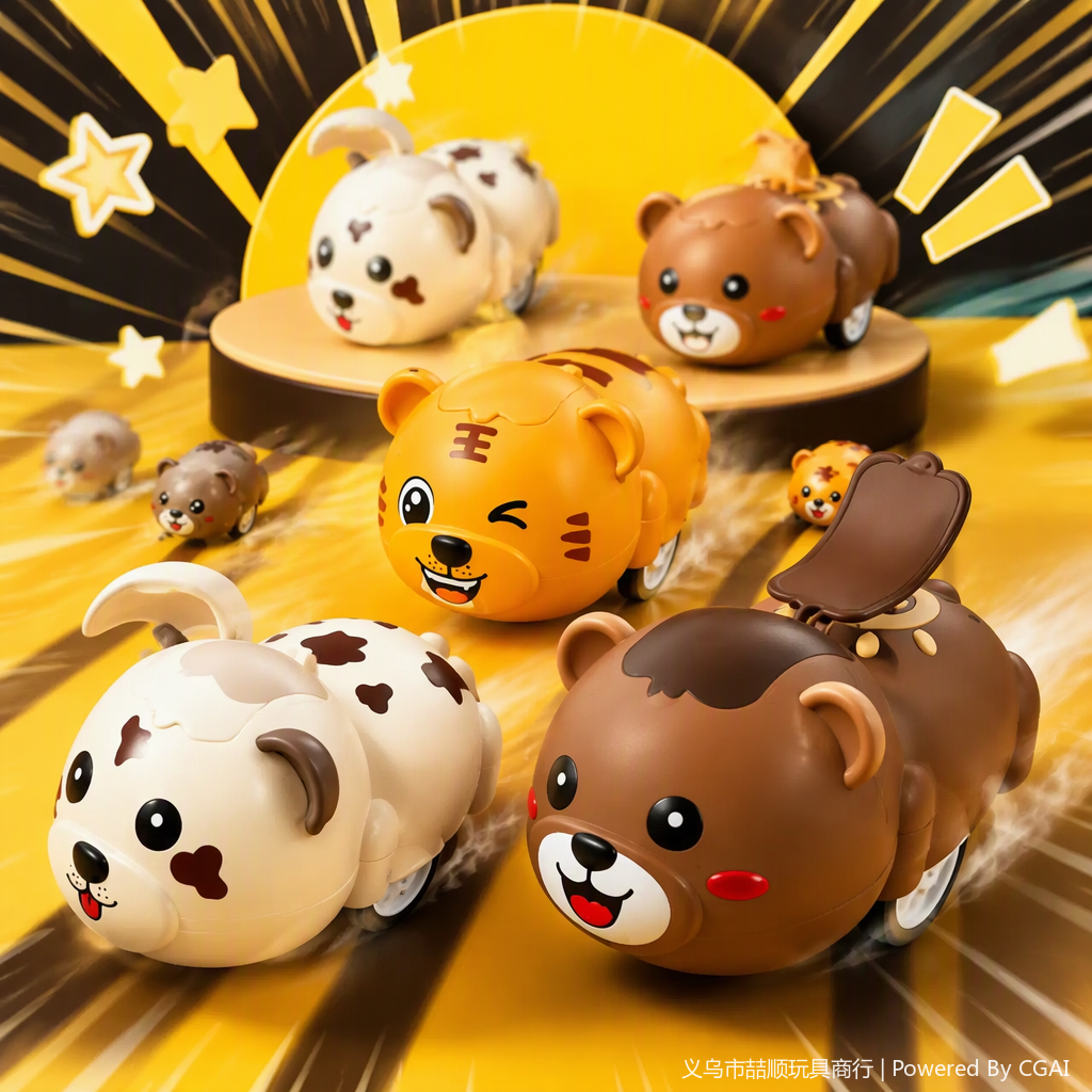 Wholesale of inertial bear toy cartoon rebound sliding children's educational interactive toys in stock Application Scenario