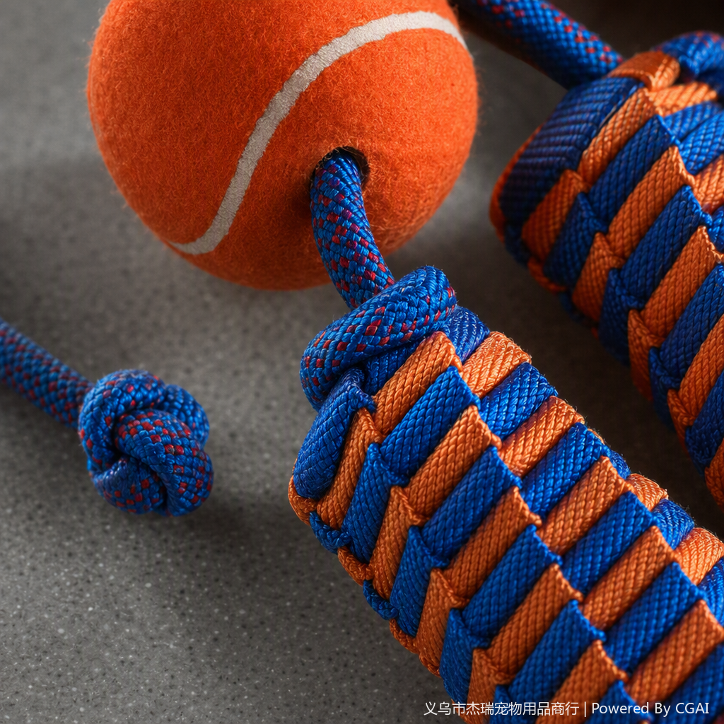 45cm durable, tear-resistant, hand-woven pet toy for dogs, educational and interactive, with a durable bite
