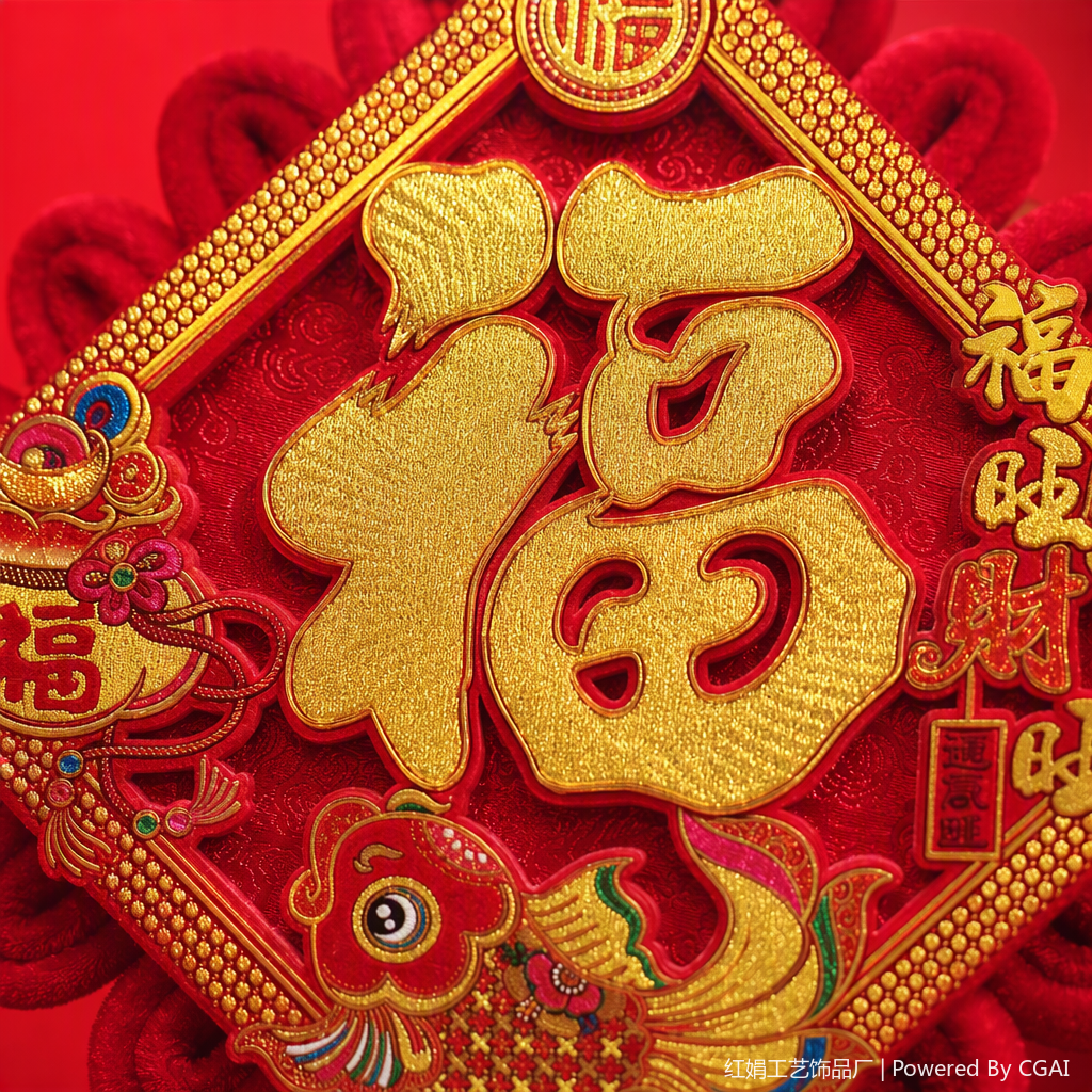 Red Chinese knot pendants, "Fu" character decorations, festive home hanging items, hand-woven hanging ornaments, gifts Application Scenario