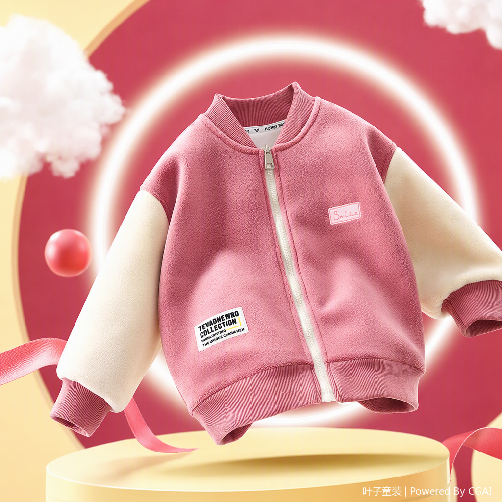 Children's spring and autumn casual jacket, boys' and girls' Korean-style children's clothing, versatile, warm and trendy children's jacket