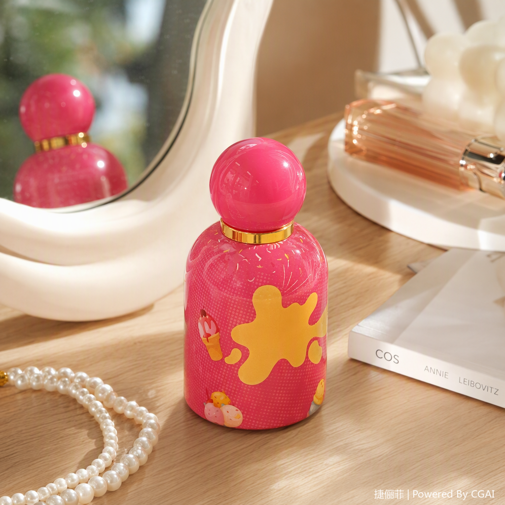 Pink bottle Dreams Tube unisex perfume, long-lasting fresh light fragrance, fashionable aroma details Picture