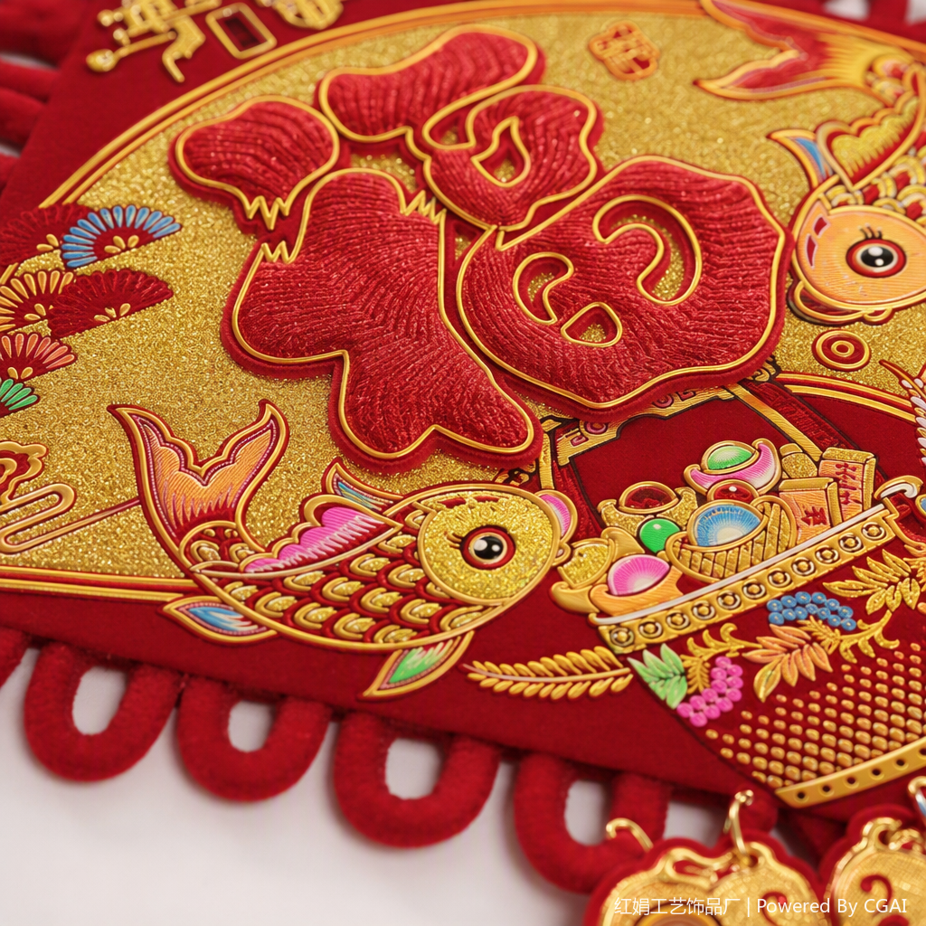 Red Chinese knot pendant, hand-woven, festive and festive decoration, Chinese-style pendant, auspicious hanging accessory, Spring Festival gift Application Scenario