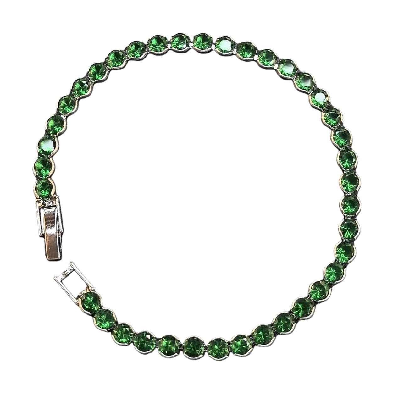 Natural emerald bracelet, fashionable and simple ladies' jewelry, exquisite gift for girlfriend, couple style bracelet accessory Item Picture