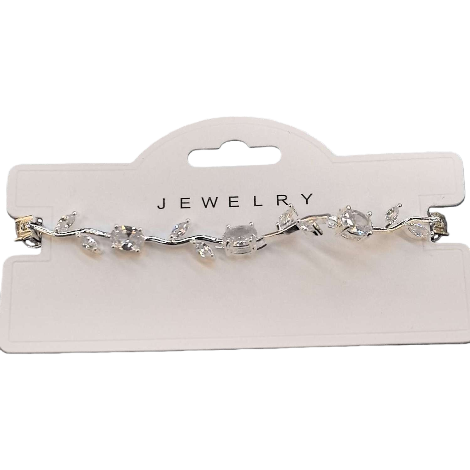 The silver vine-shaped diamond-encrusted bracelet is a fashionable, versatile and exquisite lady's jewelry gift for your girlfriend Item Picture