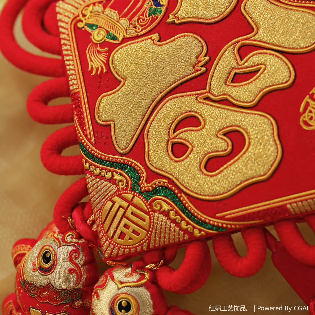Chinese-style red hand-woven pendants, auspicious decorative items, home car hanging ornaments, gifts Application Scenario