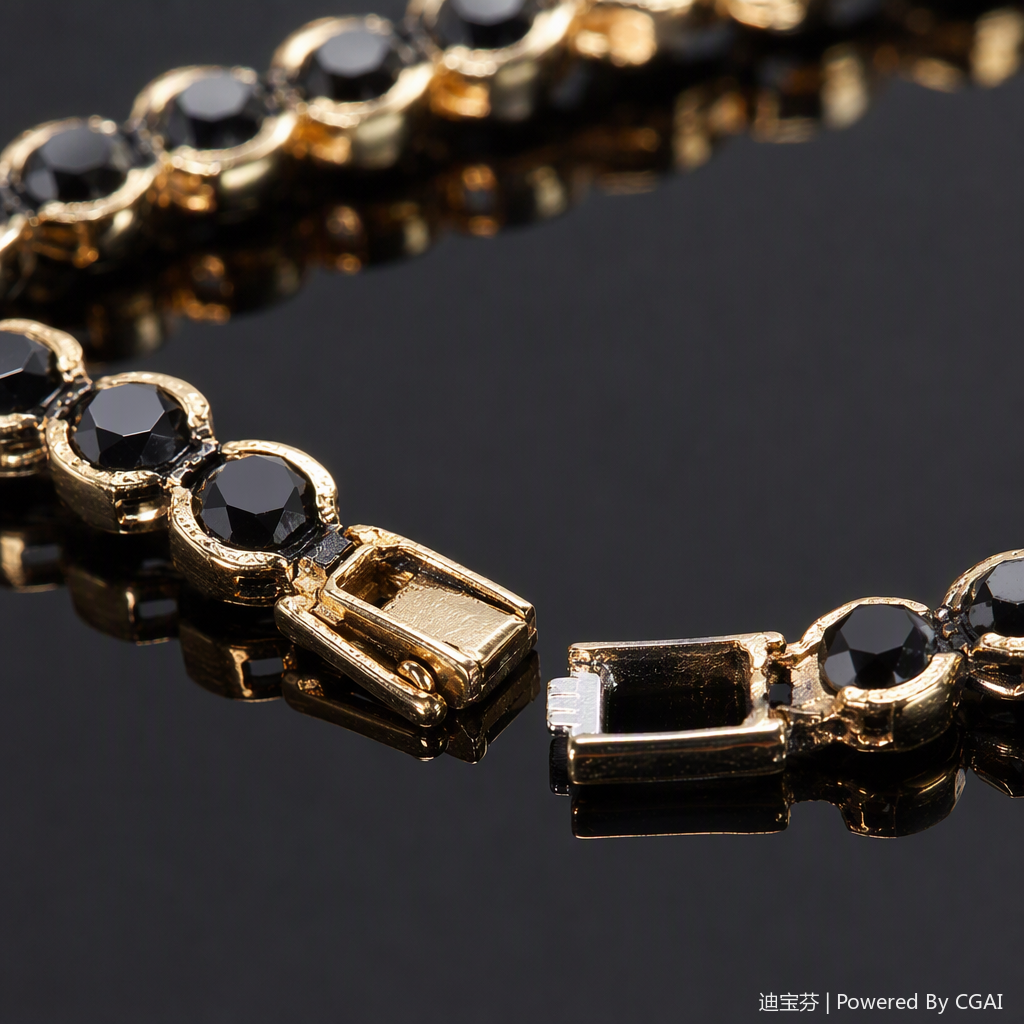 Lujo oro incrustado gemas negras pulsera moda 100 collar collar de mujer regalo para novia Application Scenario