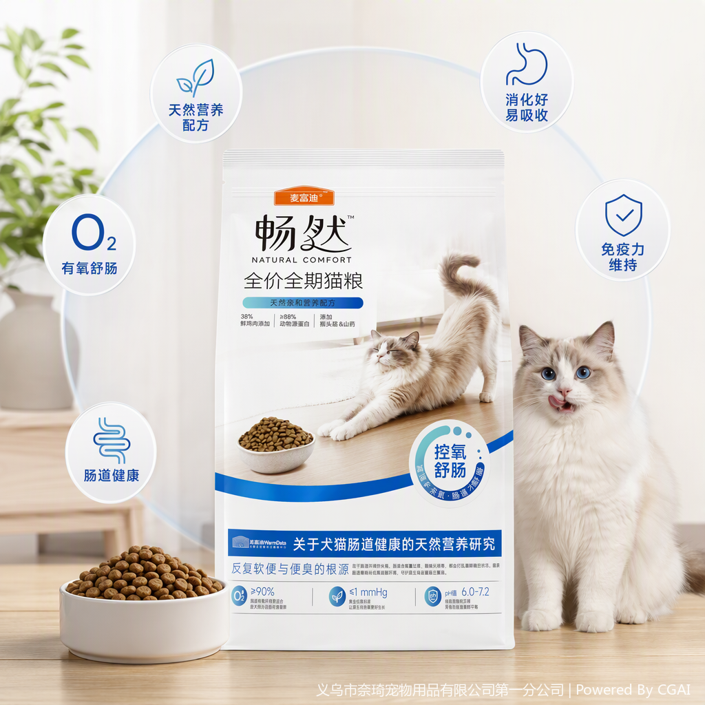 麦富迪畅然全价全期猫粮白色包装袋宠物猫主粮健康营养60g袋装