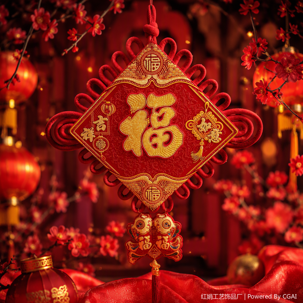 China wind red handwoven colgante decoraciones auspiciosas regalo de vacaciones colgante adornos Specification image